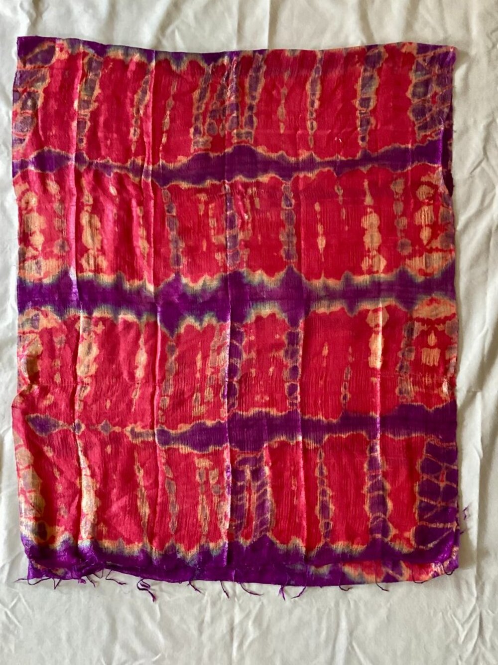 Beautiful 100% Thai Silk Hand-Dyed Scarf